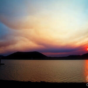 Smokey sunset over East Lake by Bruce Block