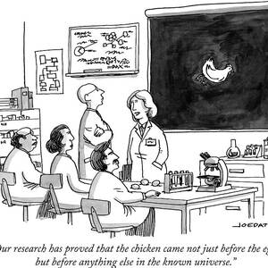 The chicken came not just before the egg by Joe Dator