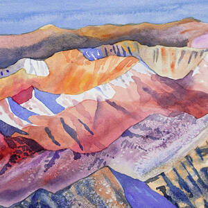 Watercolor - View from Atop Castle Peak by Cascade Colors Watercolor - View from Atop Castle Peak by Cascade Colors