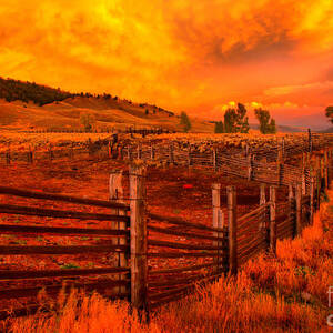 Yellowstone Lamar Ranch Sunset by Adam Jewell Yellowstone Lamar Ranch Sunset by Adam Jewell