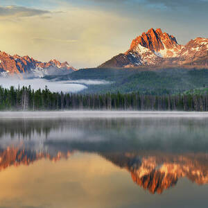 Little Redfish Lake, Sawtooth Mountains #1 by Alan Majchrowicz