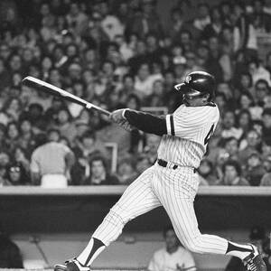 Reggie Jackson Hitting Home Run #1 by Bettmann Reggie Jackson Hitting Home Run #1 by Bettmann
