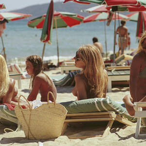 Saint-tropez Beach #1 by Slim Aarons Saint-tropez Beach #1 by Slim Aarons