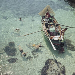 Snorkelling In The Shallows #1 by Slim Aarons