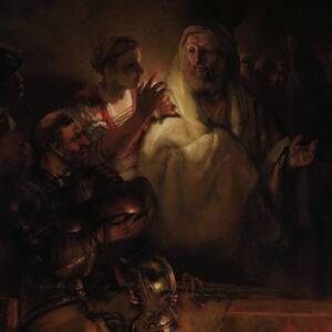 The Denial Of St Peter by Rembrandt Van Rijn