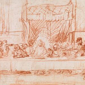 The Last Supper After Leonardo Da Vinci by Rembrandt