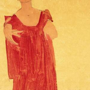 Woman With Blue Hair by Egon Schiele
