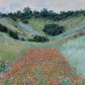 Poppy Field In A Hollow Near Giverny by Claude Monet