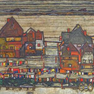 Houses With Laundry by Egon Schiele