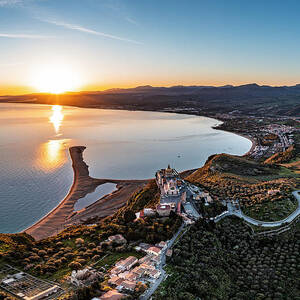 Italy, Sicily, Mediterranean Sea, Tyrrhenian Sea, Messina District, Tindari, View Of Sanctuary, Archaeological Park & Laghetti Di Marinello Nature Reserve #2 by Antonino Bartuccio