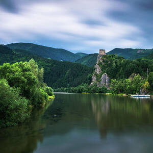 Ruins of the Strecno Castle and the Vah river in Slovakia #4 by Miroslav Liska