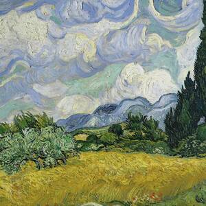 Wheat Field With Cypresses by Vincent Van Gogh