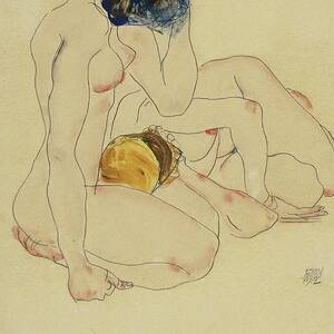 Two Friends by Egon Schiele