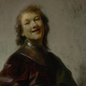 Rembrandt Laughing by Rembrandt Van Rijn