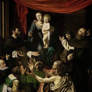 Madonna Of The Rosary by Caravaggio