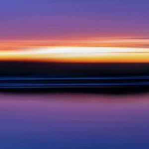Abstract Of Lake At Sunset by Ethera