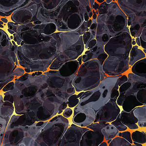 Abstract Painting - Marbling art 05- Fluid Painting - Black, Gold Abstract - Modern Abstract by Studio Grafiikka