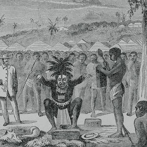 African Villagers At Witch Doctor by Bettmann