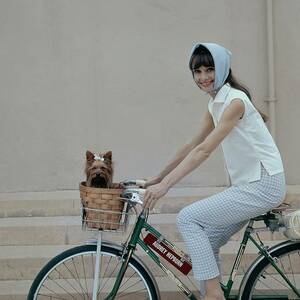 Audrey Hepburn Riding A Bicycle by Cecil Beaton Audrey Hepburn Riding A Bicycle by Cecil Beaton