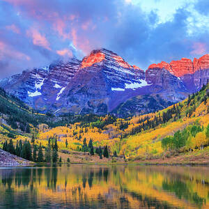Autumn Colors At Maroon Bells And Lake by Dszc Autumn Colors At Maroon Bells And Lake by Dszc