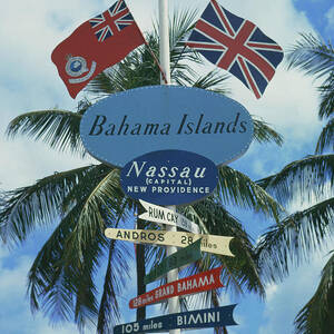 Bahamas Signpost by Slim Aarons