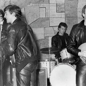 Beatles Performing At The Cavern Club by Michael Ochs Archives