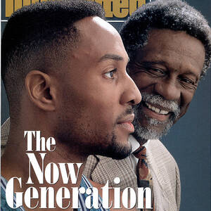 Bill Russell And Charlotte Hornets Alonzo Mourning, 1993 Sports Illustrated Cover by Sports Illustrated