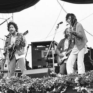 Bob Dylan & Neil Young Performing At by Richard Mccaffrey Bob Dylan & Neil Young Performing At by Richard Mccaffrey