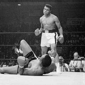 Boxers Muhammad Ali And Sonny Liston by Bettmann