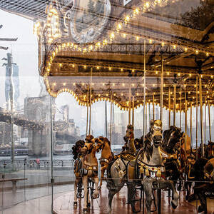 Carousel In Brooklyn Bridge Park by Antonino Bartuccio
