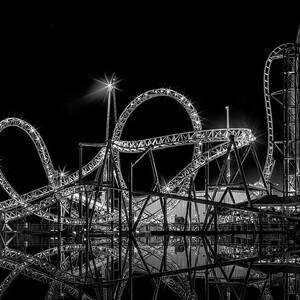 Casino Pier and Hydrus BW by Susan Candelario