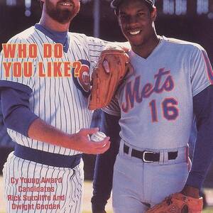 Chicago Cubs Rick Sutcliffe And New York Mets Dwight Gooden Sports Illustrated Cover by Sports Illustrated
