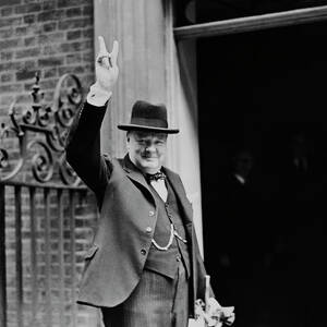 Churchills V Sign by H. F. Davis