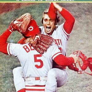 Cincinnati Reds Will Mcenaney And Johnny Bench, 1975 World Sports Illustrated Cover by Sports Illustrated