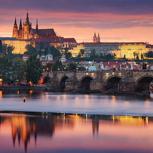 City Of Prague In Czech Republic by Michael Breitung
