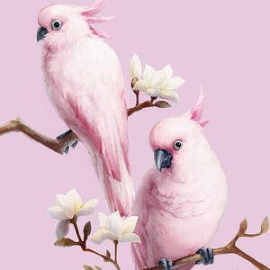 Cockatoos And Magnolia by BJI Blue Jean Images