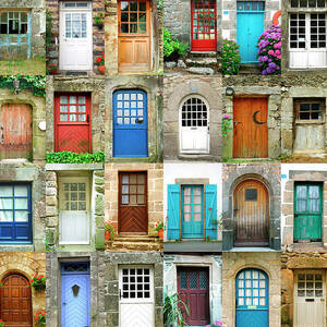 Colorful Doors In French Region Of by Maica