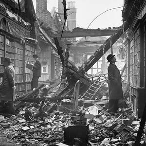 Damaged Library by Central Press Damaged Library by Central Press