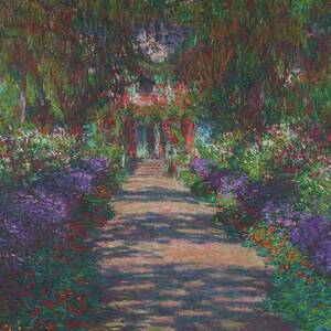 Eine Allee In Monets Garten In Giverny by Claude Monet