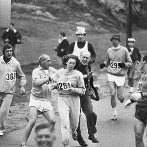 First Women In Boston Marathon by Bettmann