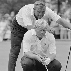 Golf Professionals Nicklaus And Palmer by Bettmann Golf Professionals Nicklaus And Palmer by Bettmann