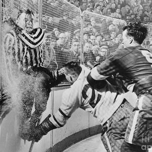 Gordie Howe Checking Gordie Hannigan by Bettmann