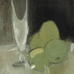 Green Apples And Champagne Glass by Helene Schjerfbeck