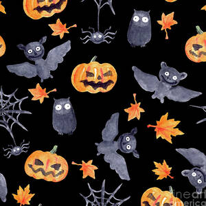 Halloween Seamless Pattern - Pumpkin by Zzorik