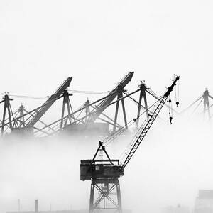 Harbor in Fog by Joe Schofield