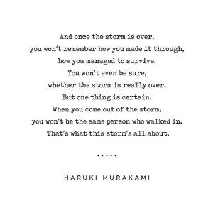 Haruki Murakami Quote 01 - Typewriter Quote - Minimal, Modern, Classy, Sophisticated Art Prints by Studio Grafiikka