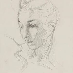 Head Of Liberty by Eugene Delacroix