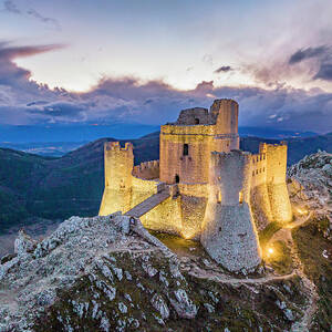Italy, Abruzzo, L'aquila District, Gran Sasso National Park, Calascio, Apennines, Castle And Remains Of Ancient Medieval Village Of Rocca Calascio by Manfred Bortoli Italy, Abruzzo, L'aquila District, Gran Sasso National Park, Calascio, Apennines, Castle And Remains Of Ancient Medieval Village Of Rocca Calascio by Manfred Bortoli