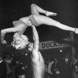 Jayne Mansfield And Mickey Hargitay At by Michael Ochs Archives