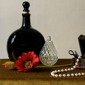 Jewellery Box And Poppy Still Life by Pch Jewellery Box And Poppy Still Life by Pch